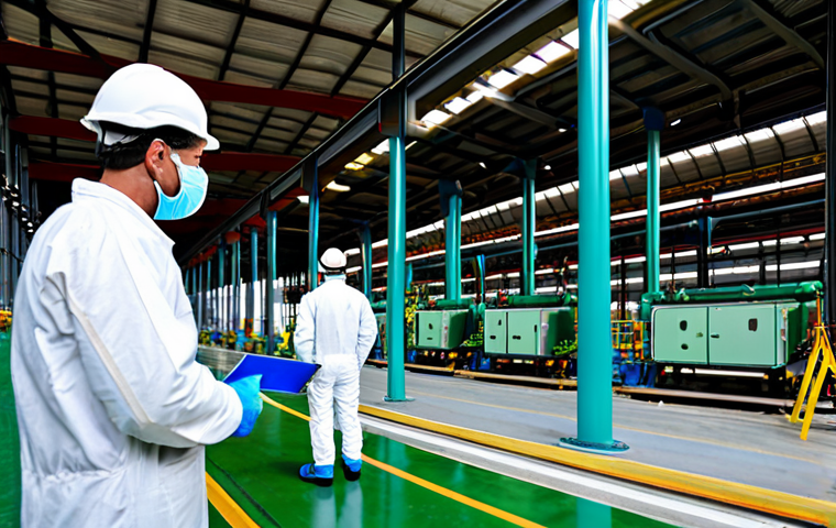 **
"A modern steel factory in Bilbao, Spain, with visible green hydrogen infrastructure. Workers in appropriate safety gear are overseeing the production process. Solar panels and wind turbines are subtly visible in the background, illustrating the source of the green hydrogen. Focus on clean energy and industrial innovation. Safe for work, appropriate content, fully clothed, professional, perfect anatomy, natural proportions, high quality."
**