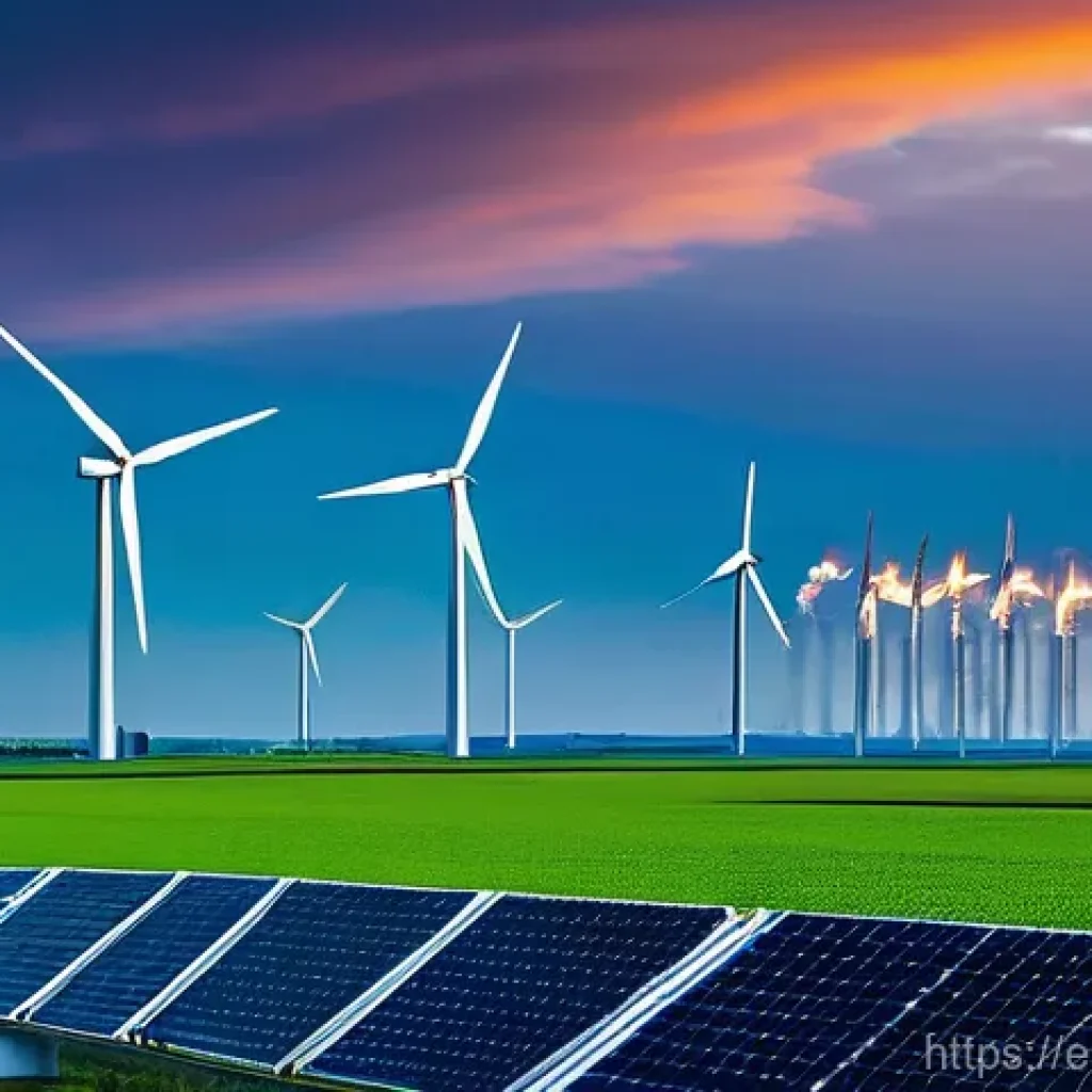 그린 수소와 기후 변화 정책의 연계성 - **Green Hydrogen: The Clean Energy Catalyst**
A vibrant and futuristic industrial landscape at s...