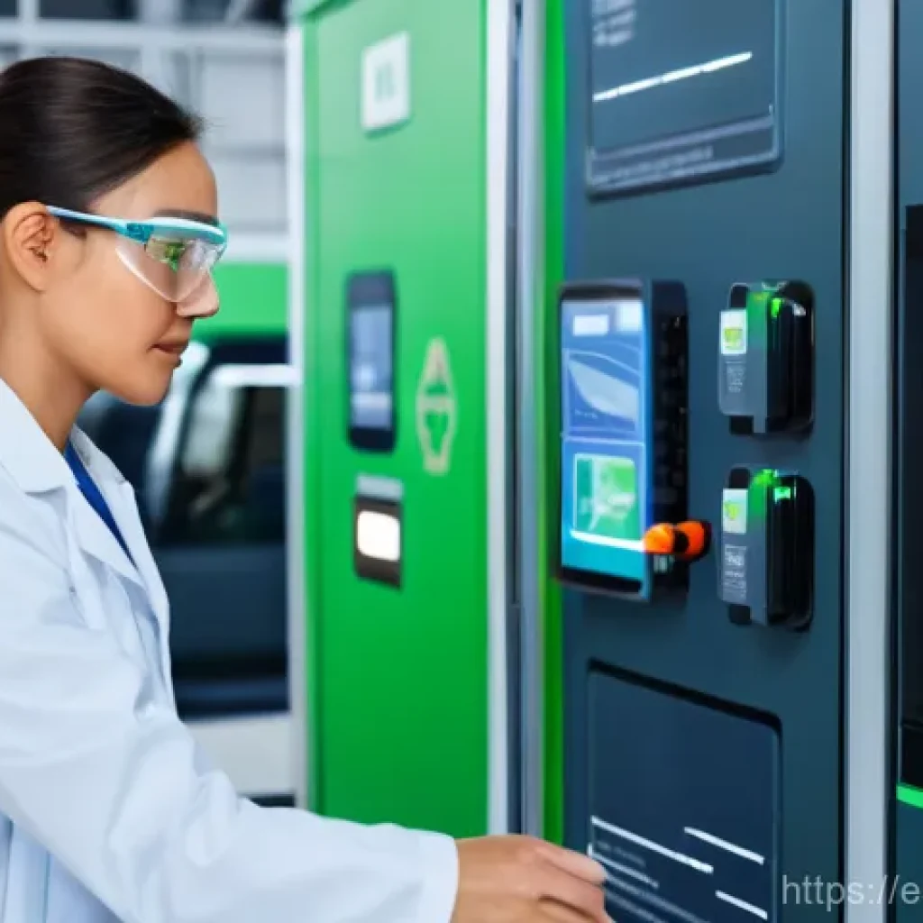 그린 수소 생산에 필요한 원료 - A focused scientist, either male or female, wearing a crisp, white lab coat, safety glasses, and pro...